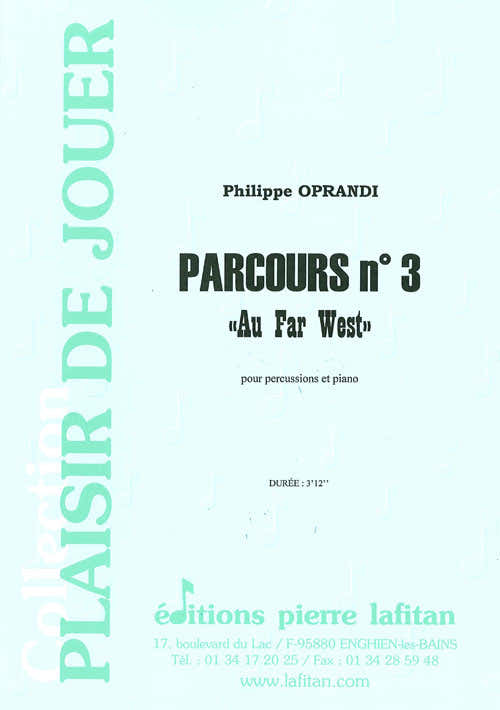 OPRANDI P. - PARCOURS N°3 "AU FAR-WEST" - PERCUSSIONS & PIANO