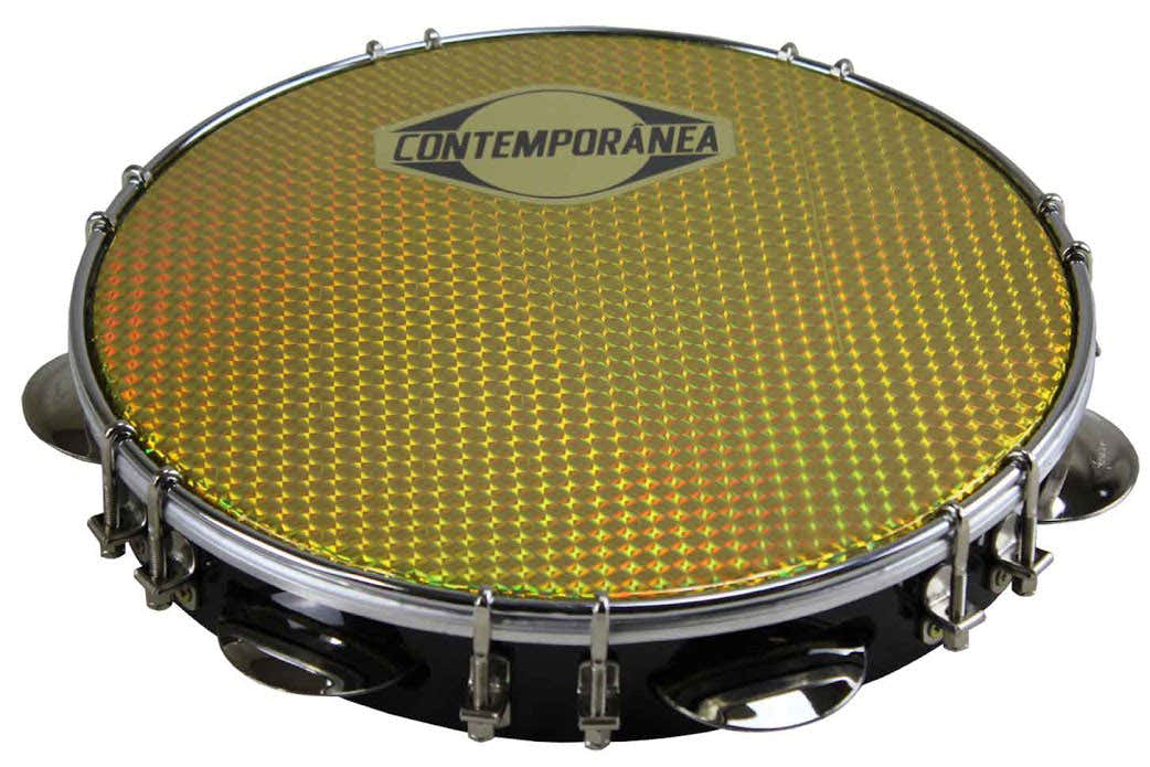 C-PF10-01BG - Pandeiro 10" Noir - Peau Or