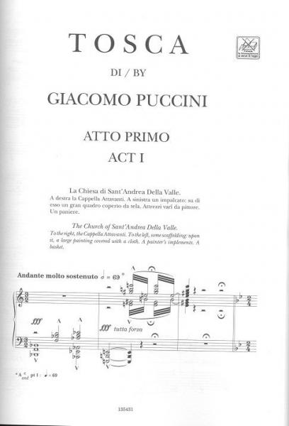 Puccini G. - Tosca - Chant et Piano