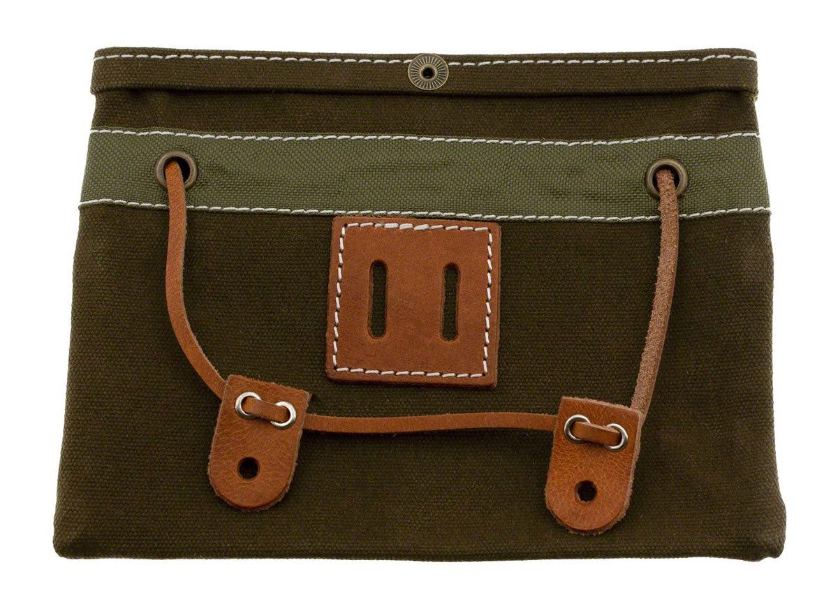 Etui van Gewaxte Canvas - Groen
