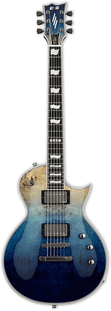 E-II Eclipse Burled Maple Blauw Natuurlijk Verloop