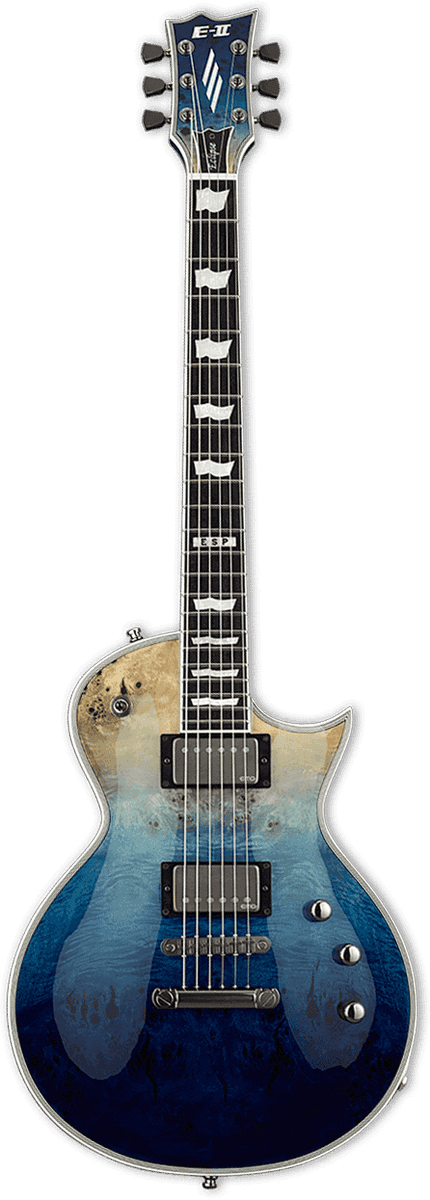 E-II Eclipse Burled Maple Blauw Natuurlijk Verloop