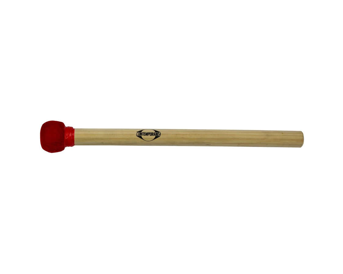 Mailloche De Surdo Rouge Bois Bois Petite Tête 35Cm