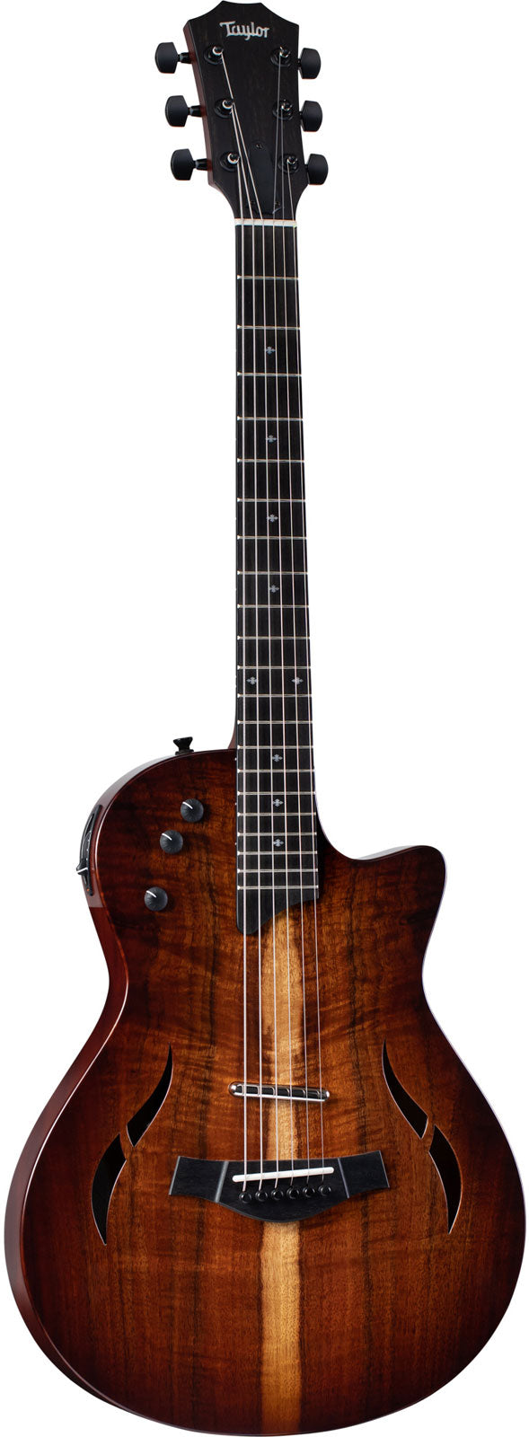 T5z Classic Bovenblad van Hawaiiaans koa, geschaduwde randburst