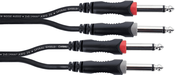Câble Audio Double Jacks Mono 6 M