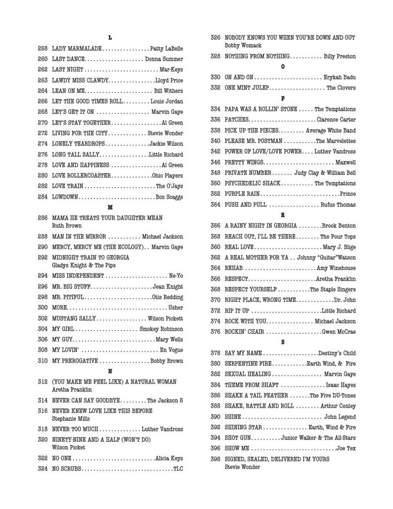 The Real R&B Book - C Instruments