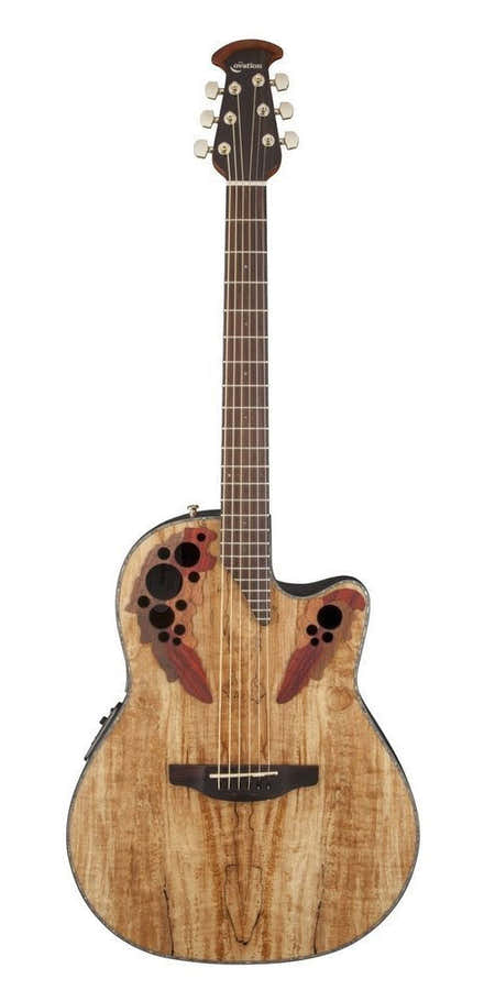 Elektro-Akoestische Gitaar Celebrity Elite Plus Mid Cutaway Natural Spalted Maple