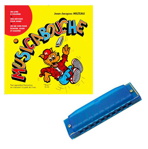 Hohner Pack Méthode Musicabouche J.J. Milteau + Happy Color