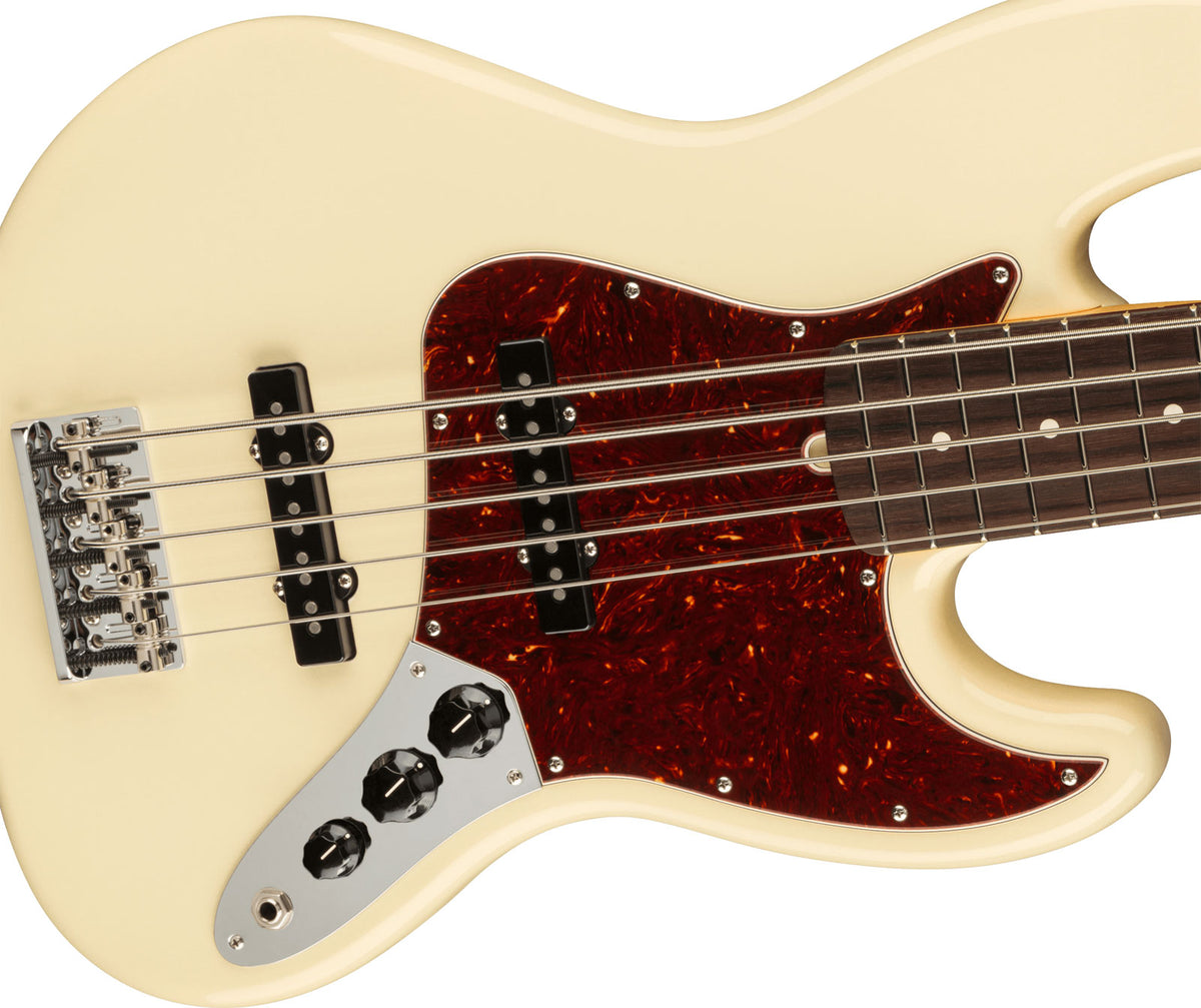 Jazz Bass V American Professional II Rw Olympisch Wit