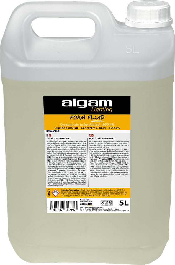 Liquide à Mousse Concentré à Diluer ECO 4% 5L