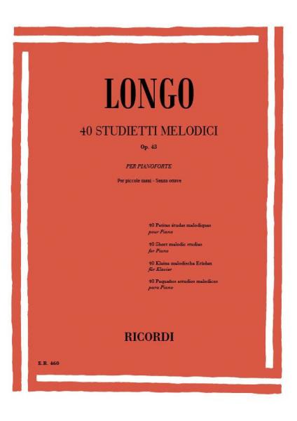 Longo A. - 4 kleine melodische studies voor kleine handen zonder octaven OP.43 - Piano