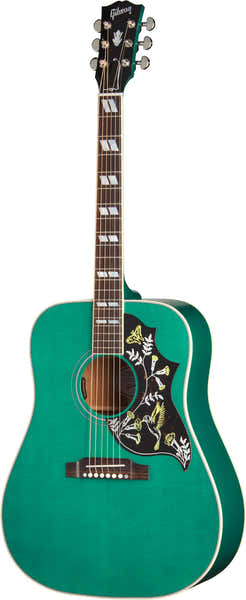 Gibson Acoustic Hummingbird Standard Translucent Teal Modern