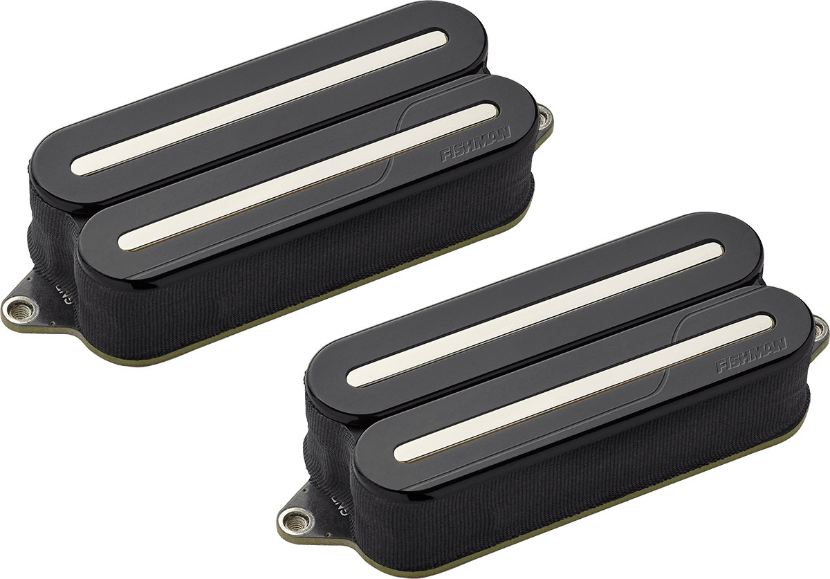 SET FLUENCE MODERN OPENCORE, 7 CORDES, 3 VOIX, NOIR, RAIL NICKEL