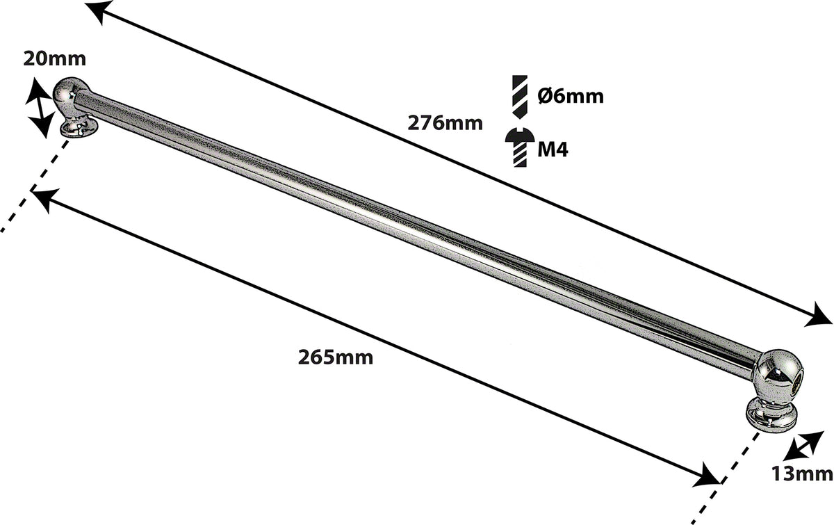 TL1D265 - TUBE LUG - 265MM - DOUBLE ENDED (X1)
