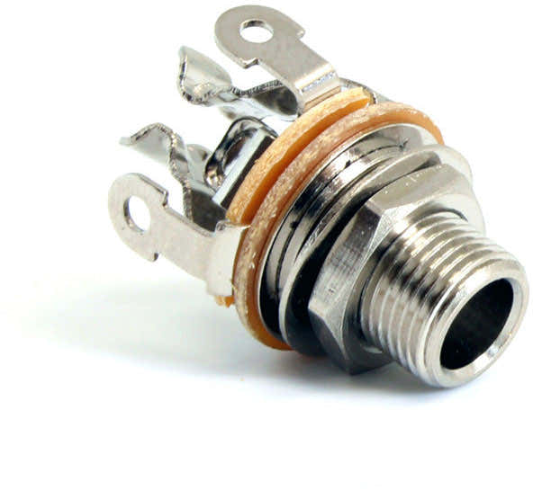 Fred S Guitar Parts Mono-jack met meerdere contacten 1/4" 6.35MM vernikkeld