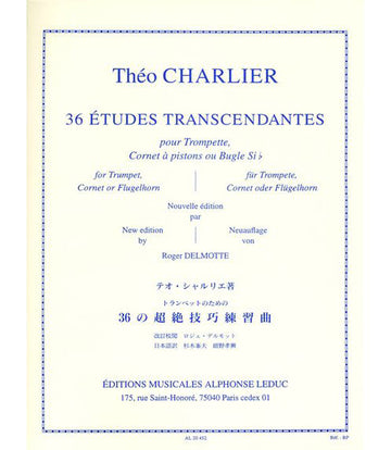 Charlier Theo - 36 Etudes Transcendantes Pour Trompette