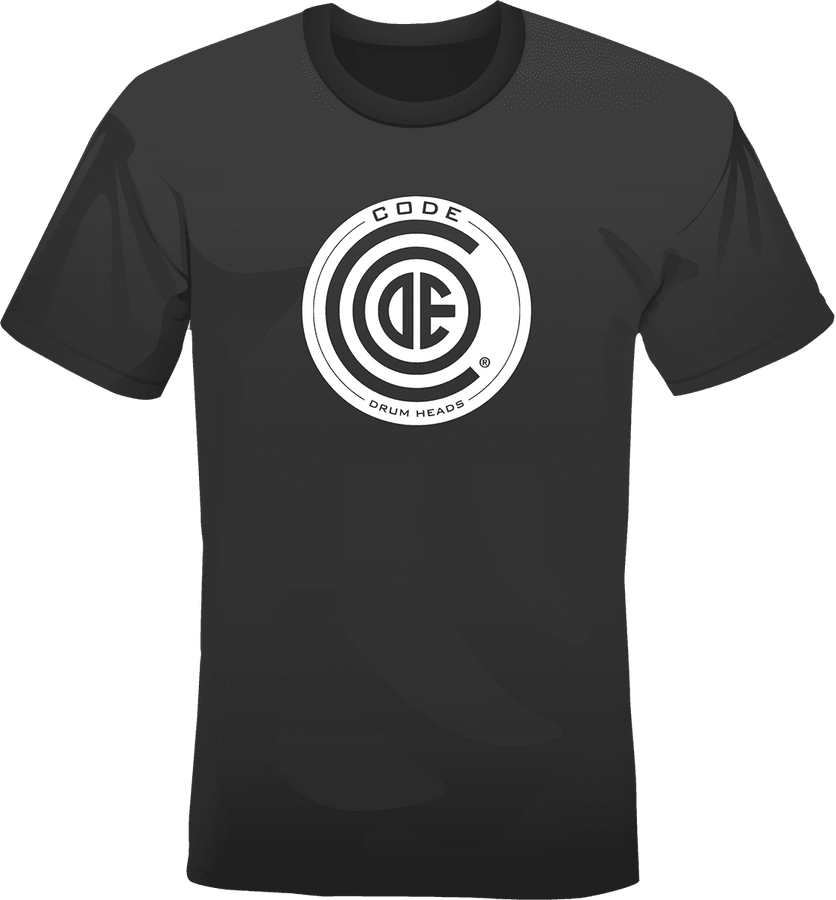 "M" Code Drum Head Tshirt Noir