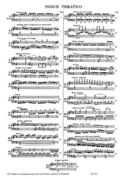 Clementi M. - 23 Studi Dal Gradus Ad Parnassum Per Pianoforte - Piano