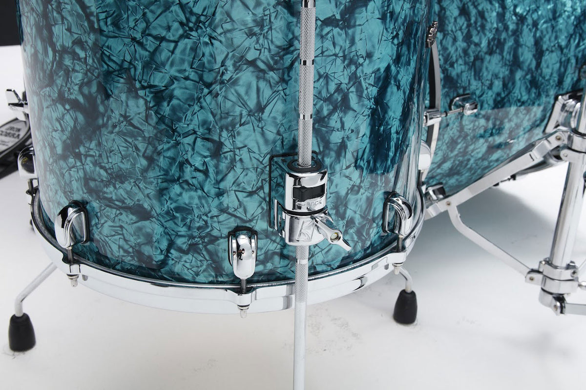 STARCLASSIC MAPLE STAGE 22 DRUM KIT CHROME SHELL HARDWARE TURQUOISE PEARL