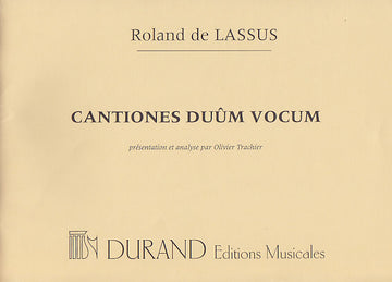 LASSUS R. - CANTIONES DUUM VOCUM - Partitions