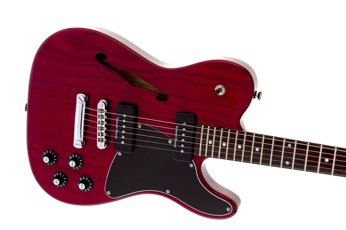 Telecaster JA-90 Thinline Signature Jim Adkins LRL Transparant karmozijnrood