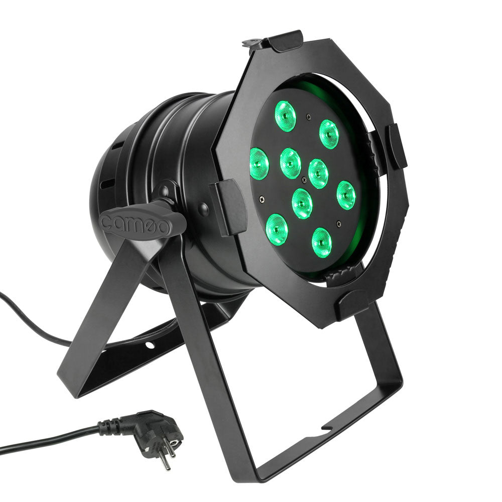 PAR 56 CAN 3W BS - Driekleurige LED-PAR-schijnwerper (RGB) - 9 X 3 W - Zwarte Behuizing