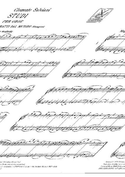 SALVIANI C. - STUDI PER OBOE (TRATTI DAL METODO). VOL. I - HAUTBOIS