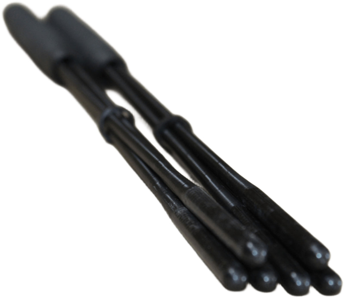 Baguette de tamborim 3 brins évasés noire, 36cm - dure