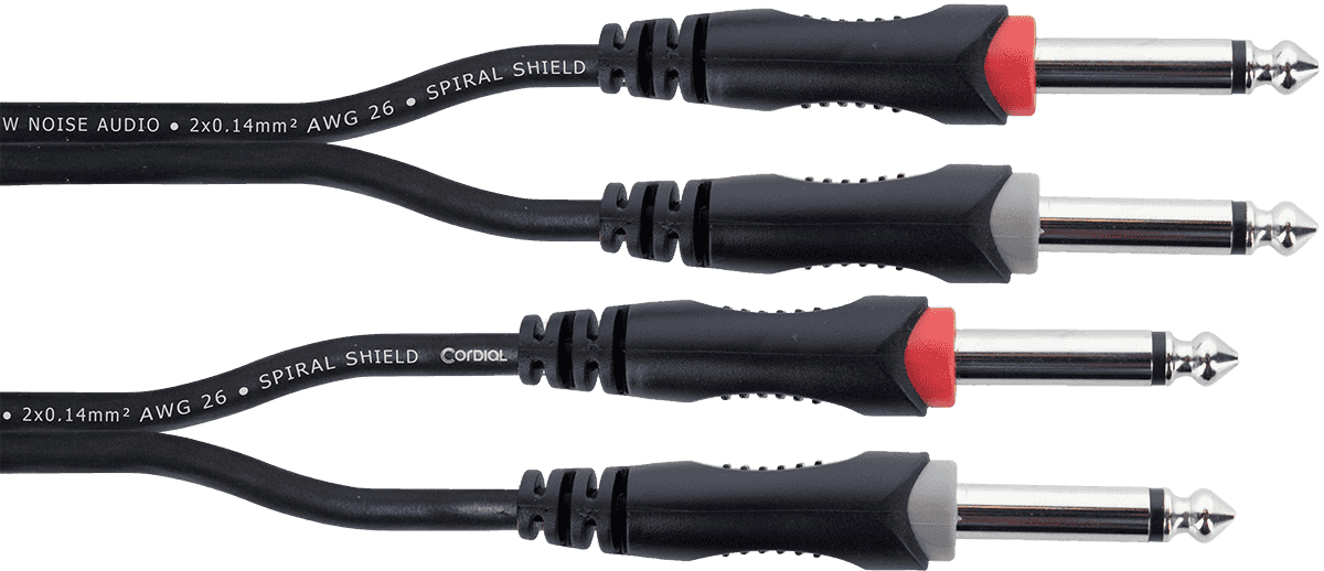Câble Audio Double Jacks Mono 3 M