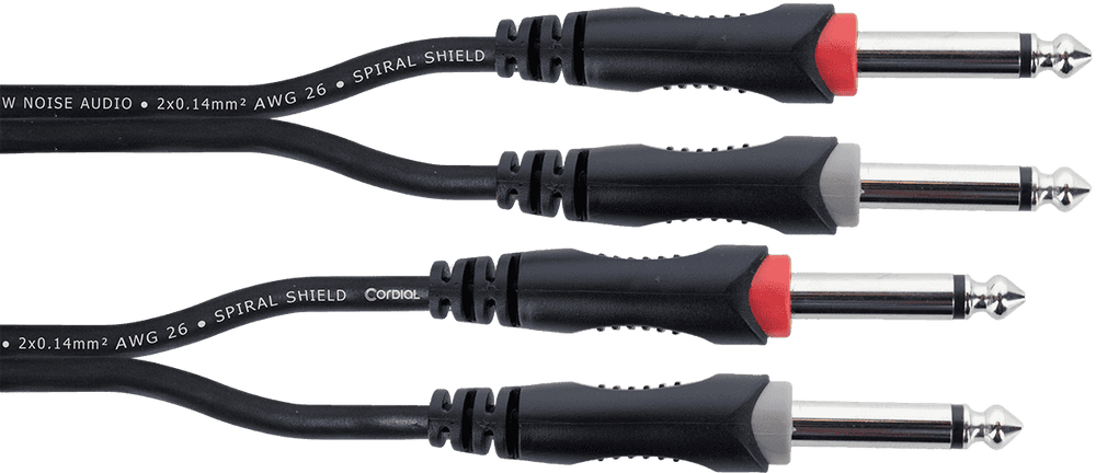 Cordial Câble Audio Double Jacks Mono 3 M