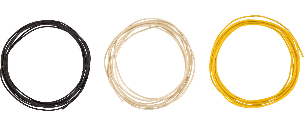 Pure Vintage Cloth Wire 22 AWG 10? Black White Yellow