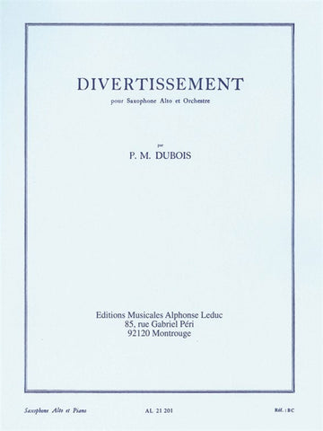 Divertissement For Saxophone And Orchestra
