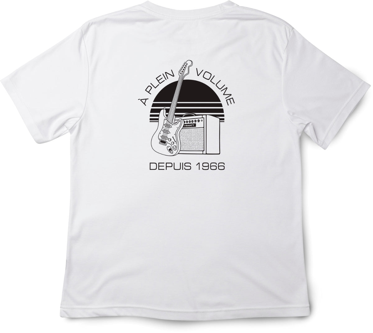 White T-Shirt Black Classic Logo M-Size