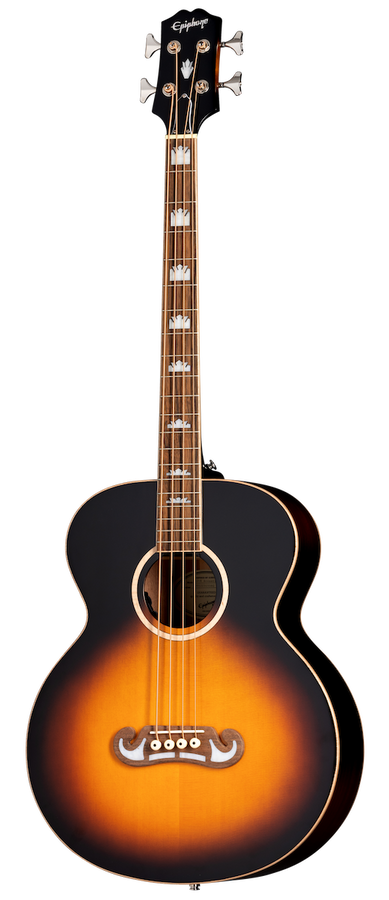 J-200 Studio El Capitain Bas Verouderd Vintage Sunburst Modern Ibgcs