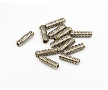 Standard Bass Bridge Saddle Height Adjustment Screws 6-32 X 7/16 Hex Nickel (12)