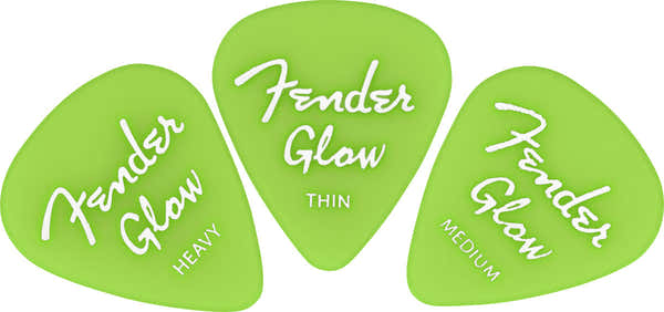 Fender Glow In The Dark 351 Picks 12-Pack