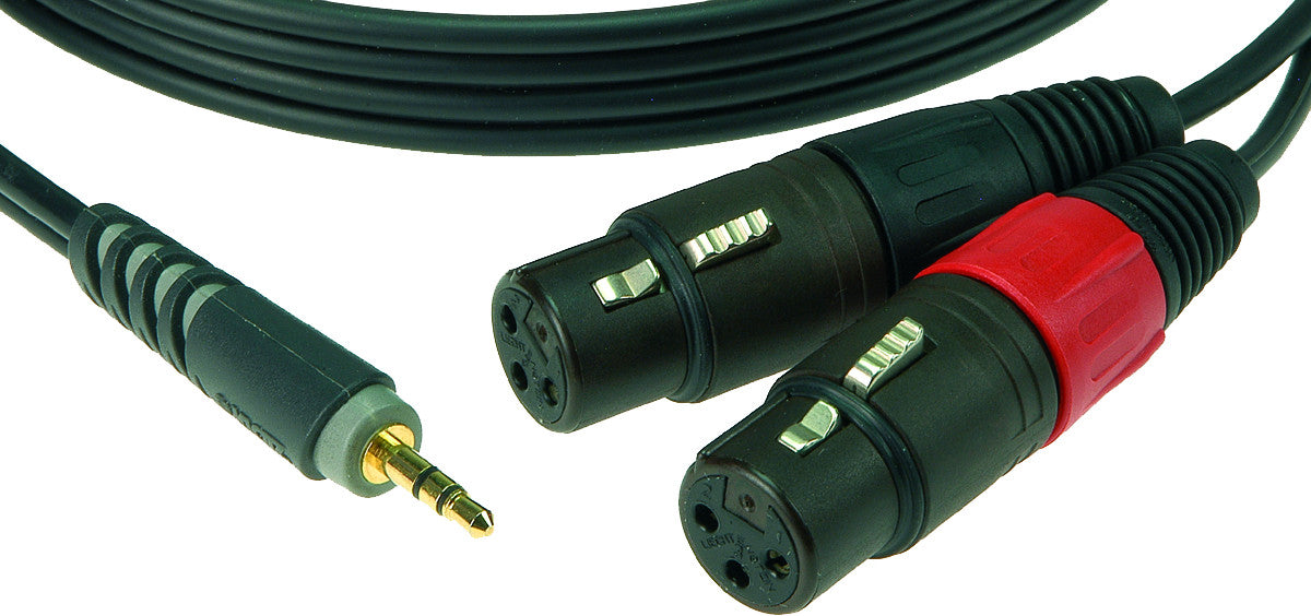 Cable Y 3 M Mini Jack 3P - 2XLR Femelle