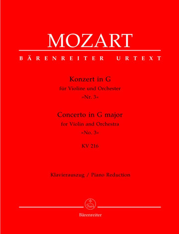 Moz W.A. - Concerto N°3 En Sol Majeur Kv 216 - Violon Piano
